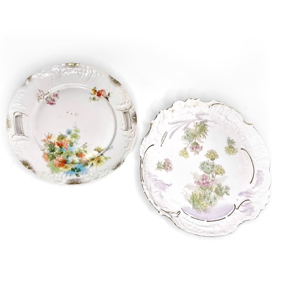 Vintage Other - Vintage Pair of Gold Accent Bavarian China Plates